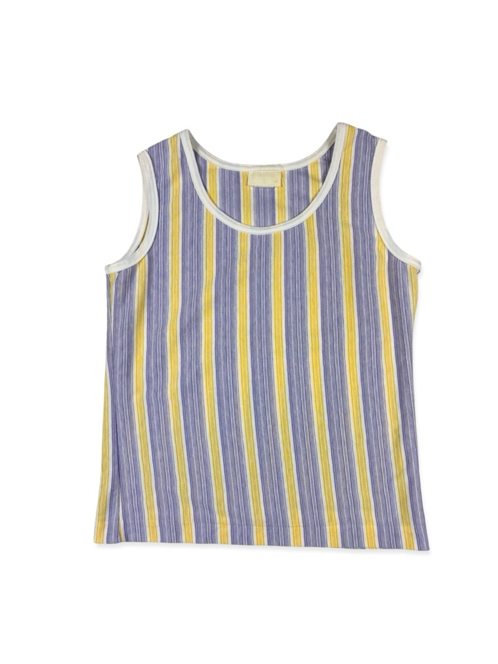 Vintage 1970s Purple & Yellow Striped Tank Top
